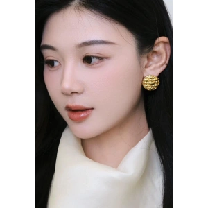 Altın Renk Çelik Küpe (Çift)