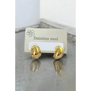 Altın Renk Çelik Küpe (Çift)