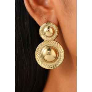 Altın Renk Çelik Küpe (Çift)