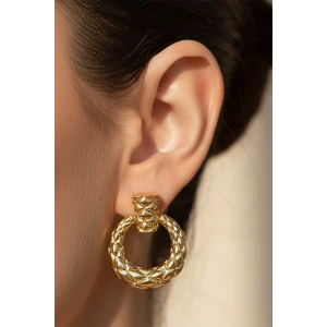 Altın Renk Çelik Küpe (Çift)