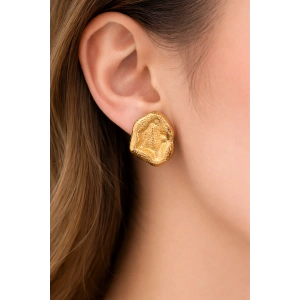 Altın Renk Çelik Küpe (Çift)