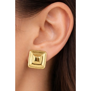 Altın Renk Çelik Küpe (Çift)