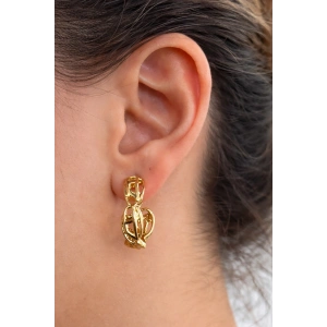 Altın Renk Çelik Küpe (Çift)