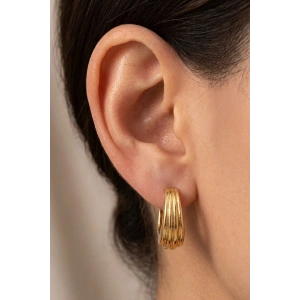 Altın Renk Çelik Küpe (Çift)