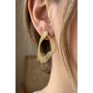 Altın Renk Çelik Küpe (Çift)