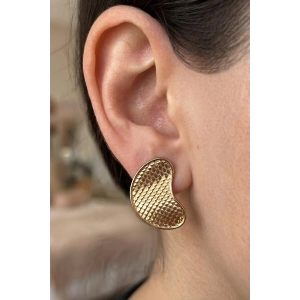 Altın Renk Çelik Küpe (Çift)