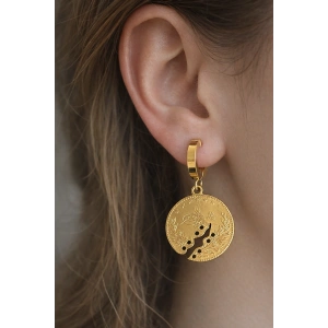 Altın Renk Çelik Küpe (Çift)