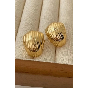 Altın Renk Çelik Küpe (Çift)