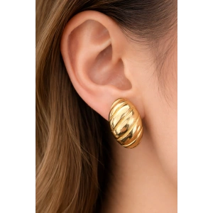 Altın Renk Çelik Küpe (Çift)