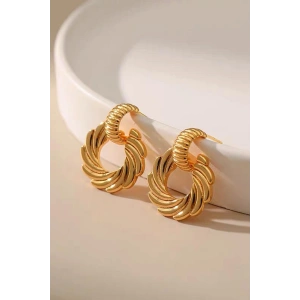 Altın Renk Çelik Küpe (Çift)