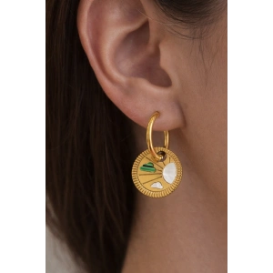 Altın Renk Çelik Küpe (Çift)