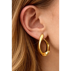 Altın Renk Çelik Küpe (Çift)