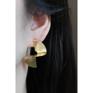 Altın Renk Çelik Küpe (Çift)