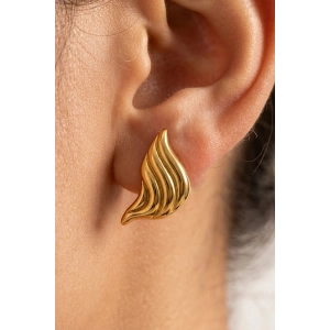 Altın Renk Çelik Küpe (Çift)