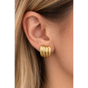 Altın Renk Çelik Küpe (Çift)