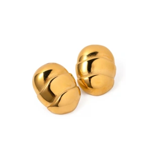 Altın Renk Çelik Küpe (Çift)