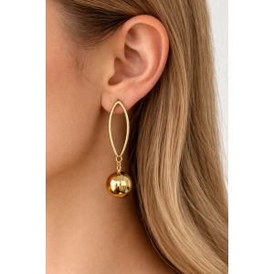 Altın Renk Çelik Küpe (Çift)