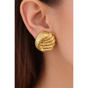 Altın Renk Çelik Küpe (Çift)