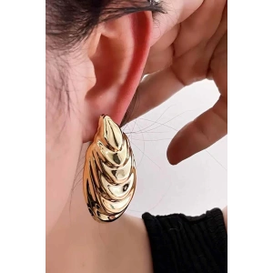 Altın Renk Çelik Küpe (Çift)