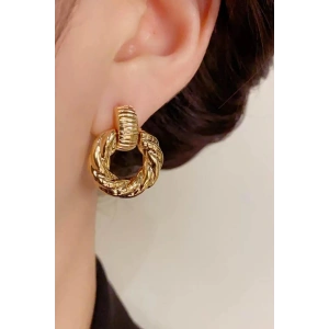 Altın Renk Çelik Küpe (Çift)