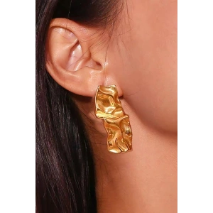 Altın Renk Çelik Küpe (Çift)