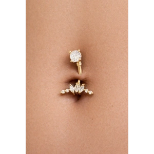 Altın Renk Cerrahi Çelik Göbek Piercing