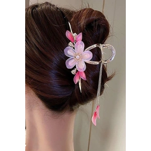 Altın Renk Çiçek Figürlü Mandal Toka