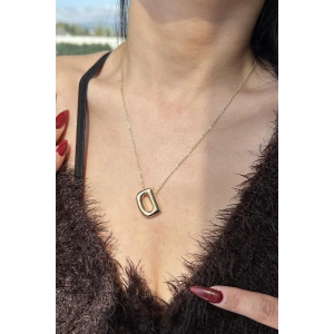 Altın Renk D Harf Balon Kolye