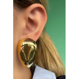 Altın Renk Damla Figürlü Küpe (Çift)