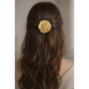 Altın Renk Deniz Yıldızı Detaylı Metal Mandal Toka