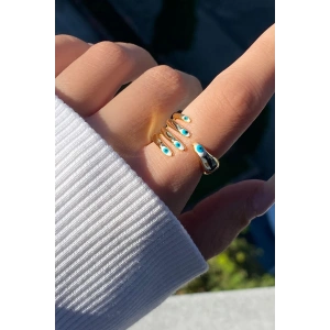 Altın Renk El Figürlü Ayarlanabilir Yüzük