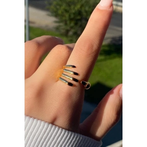 Altın Renk El Figürlü Ayarlanabilir Yüzük