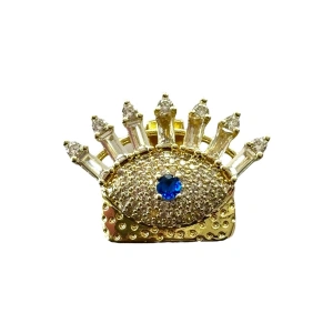 Altın Renk Göz Figürlü Taş Detaylı Ajda Charm / Kolye/ Bileklik Ucu