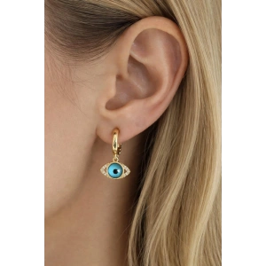 Altın Renk Göz Figürlü Tx Küpe (Çift)