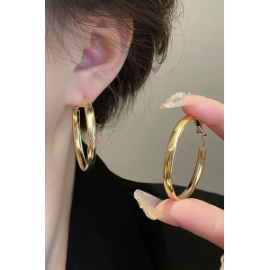 Altın Renk Halka Küpe 60MM (Çift)