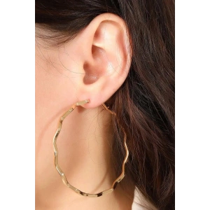 Altın Renk Halka Küpe (Çift)