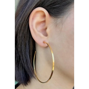 Altın Renk Halka Küpe (Çift)