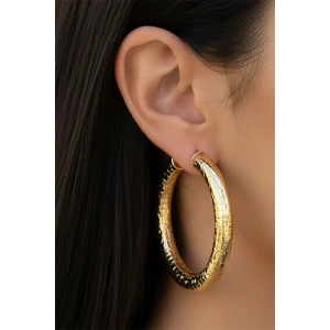 Altın Renk Halka Küpe (Çift)