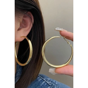 Altın Renk Halka Küpe (Çift)