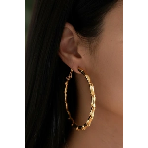 Altın Renk Halka Küpe (Çift)