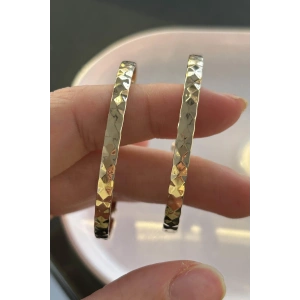 Altın Renk Halka Küpe (Çift)