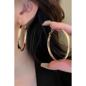 Altın Renk Halka Küpe (Çift)