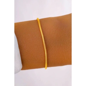 Altın Renk İtalyan Zincir Çelik Bileklik (Unisex)