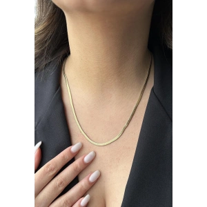 Altın Renk İtalyan Zincir Çelik Kolye