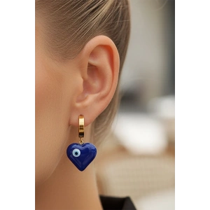 Altın Renk Kalp Figürlü Çelik Küpe (Çift)