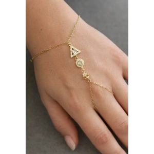 Altın Renk Karışık Figürlü Çelik Şahmeran