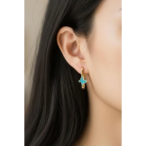 Altın Renk Kelebek Figürlü Çelik Küpe (Çift)