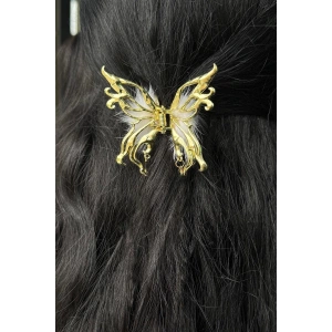 Altın Renk Kelebek Figürlü Sallantılı Metal Mandal Toka