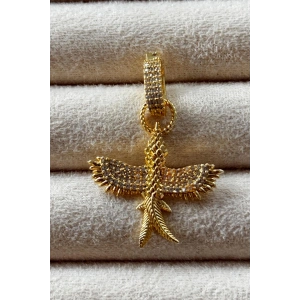 Altın Renk Kuş Figürlü Ajda Charm