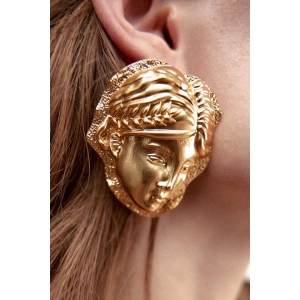 Altın Renk Marka Face Küpe (Çift)